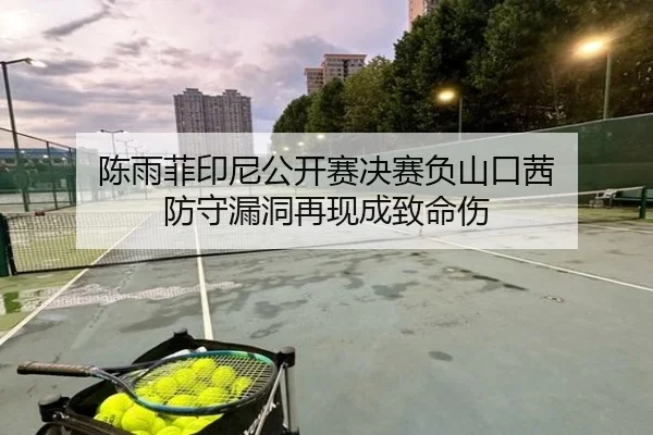 陈雨菲印尼公开赛决赛负山口茜 防守漏洞再现成致命伤